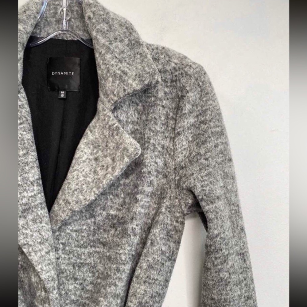 Dynamite Belted Lapel Jacket Coat With Pockets - Small - Picture 4 of 6